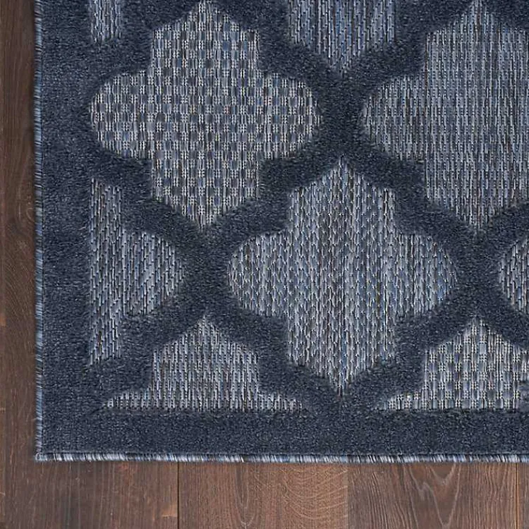 Kirklands Home Navy Trellis Indoor/Outdoor Area Rug, 5x7 Blue Discount