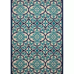 Kirklands Home Navy Trellis Outdoor Area Rug, 7x10 Hot