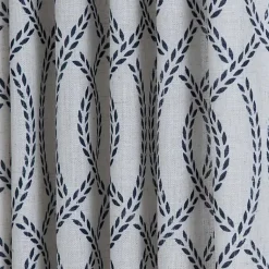 Kirklands Home Navy Trellis Woven Single Curtain Panel, 84 in. Best
