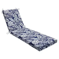 Kirklands Home Navy Tropical Foliage Outdoor Chaise Cushion Outlet