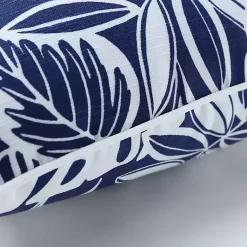Kirklands Home Navy Tropical Foliage 2-pc. Outdoor Pillows Blue New