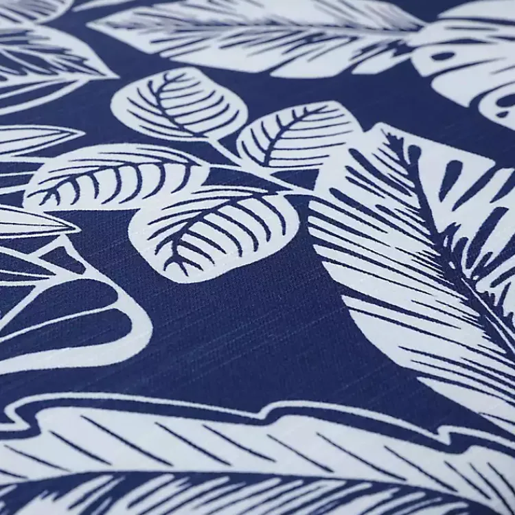 Kirklands Home Navy Tropical Foliage 2-pc. Outdoor Pillows Blue New