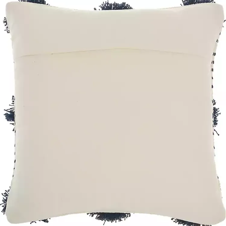 Pillows>Kirklands Home Navy Tufted Pom Poms Throw Pillow