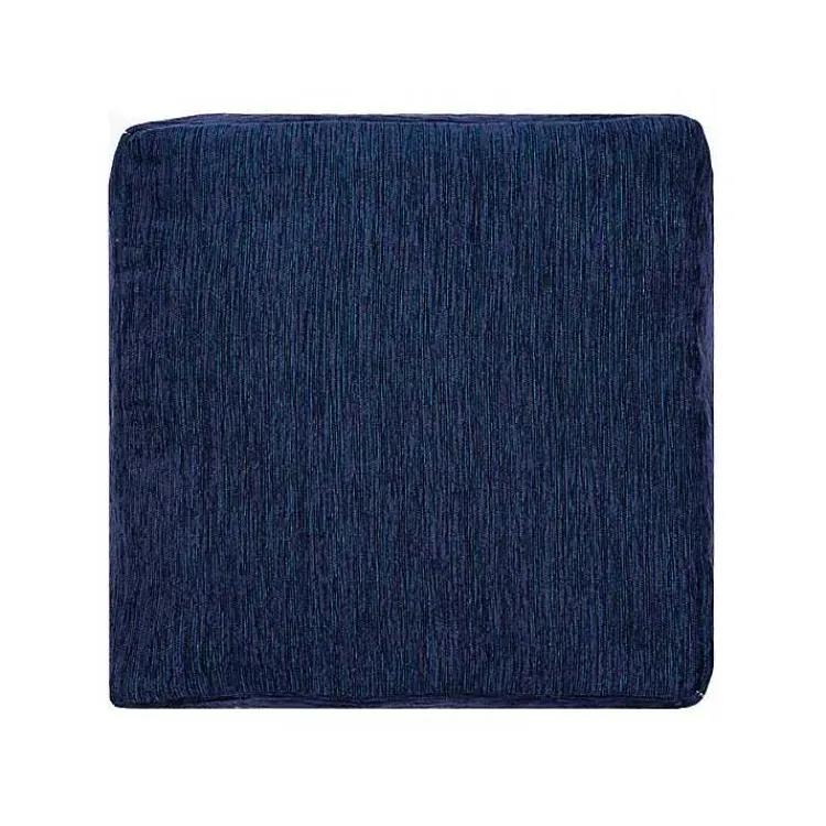 Poufs & Floor Cushions>Kirklands Home Navy Turkish Motifs Ultra-Soft Pouf Blue