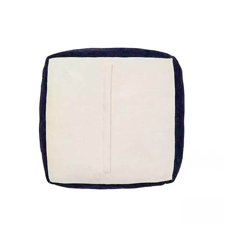 Poufs & Floor Cushions>Kirklands Home Navy Turkish Motifs Ultra-Soft Pouf Blue