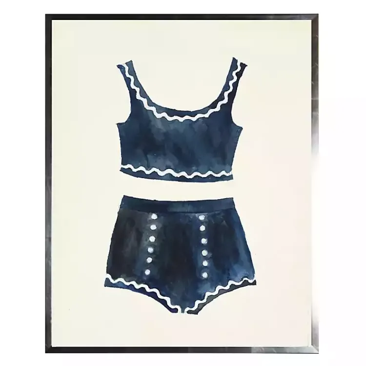 Kirklands Home Navy Two Piece Bathing Suit Framed Art Print Sale