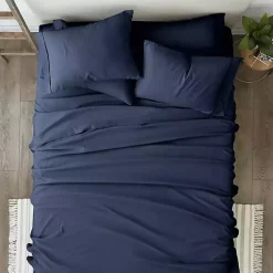 Kirklands Home Navy Ultra Soft 6-pc. California King Sheet Set Blue Outlet