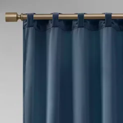Kirklands Home Navy Velvet Greta Curtain Panel Set, 95 in. Blue Clearance
