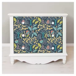 Kirklands Home Navy Vintage Flora Peel & Stick Wallpaper Best
