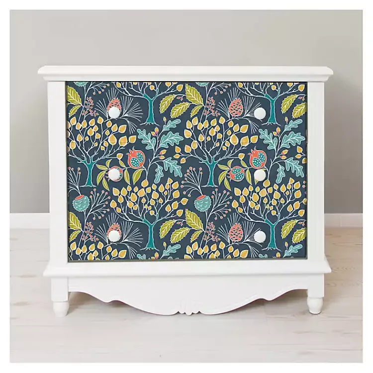 Kirklands Home Navy Vintage Flora Peel & Stick Wallpaper Best