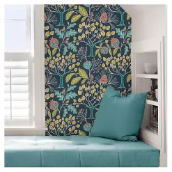 Kirklands Home Navy Vintage Flora Peel & Stick Wallpaper Best