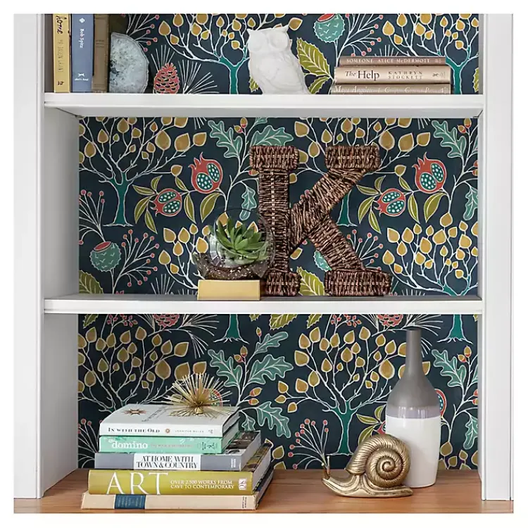 Kirklands Home Navy Vintage Flora Peel & Stick Wallpaper Best