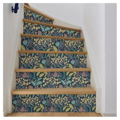 Kirklands Home Navy Vintage Flora Peel & Stick Wallpaper Best
