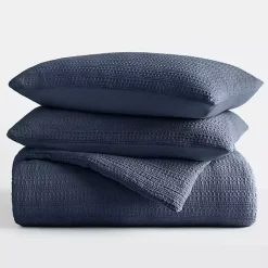 Kirklands Home Navy Waffle Ultra-Soft 3-pc. Queen Comforter Set Blue Best