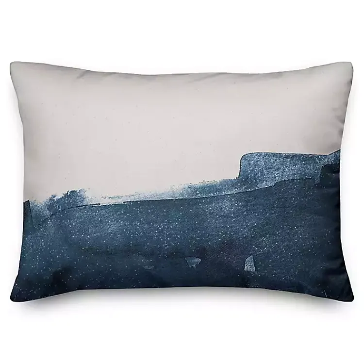 Pillows>Kirklands Home Navy Watercolor Half Accent Pillow