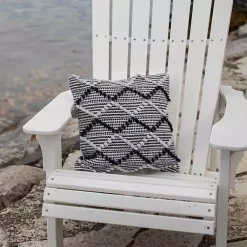 Kirklands Home Navy Waves Outdoor Pillow Clearance