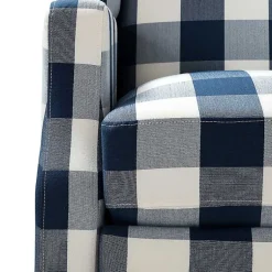 Kirklands Home Navy Windowpane Plaid Recliner Online