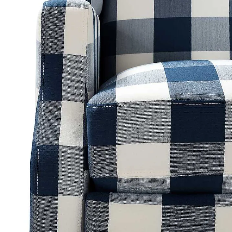 Kirklands Home Navy Windowpane Plaid Recliner Online