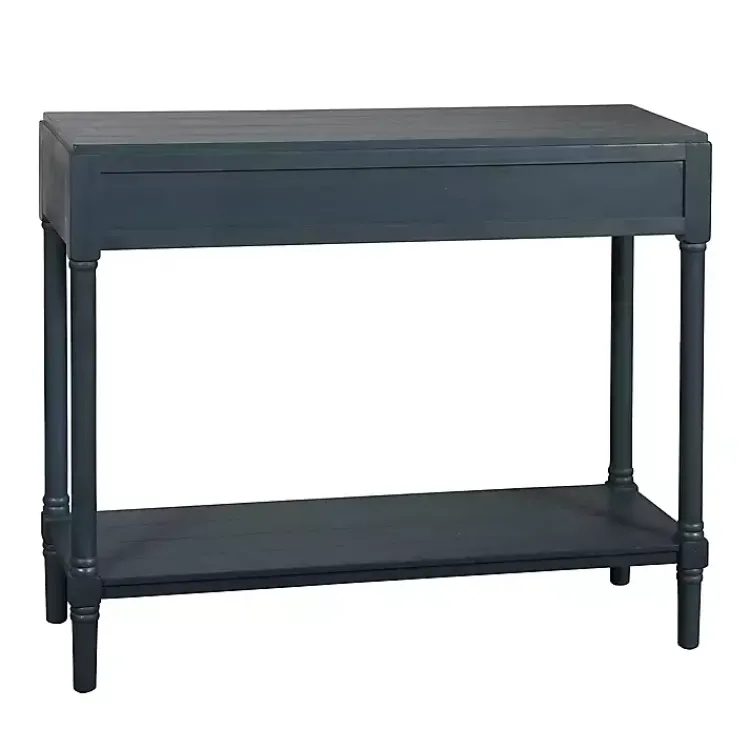 Kirklands Home Navy Wood 2-Drawer Layla Console Table Blue Sale