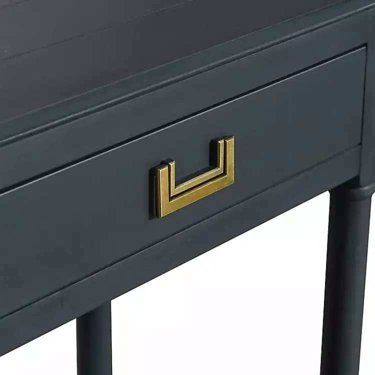 Kirklands Home Navy Wood 2-Drawer Layla Console Table Blue Sale
