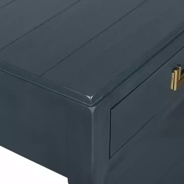 Kirklands Home Navy Wood 2-Drawer Layla Console Table Blue Sale