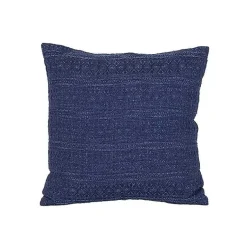 Pillows>Kirklands Home Navy Woven Geo Stripe Indoor/Outdoor Pillow Blue
