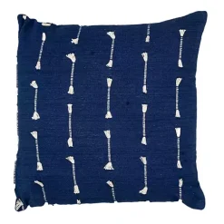 Pillows>Kirklands Home Navy Woven Lines Pillow Blue