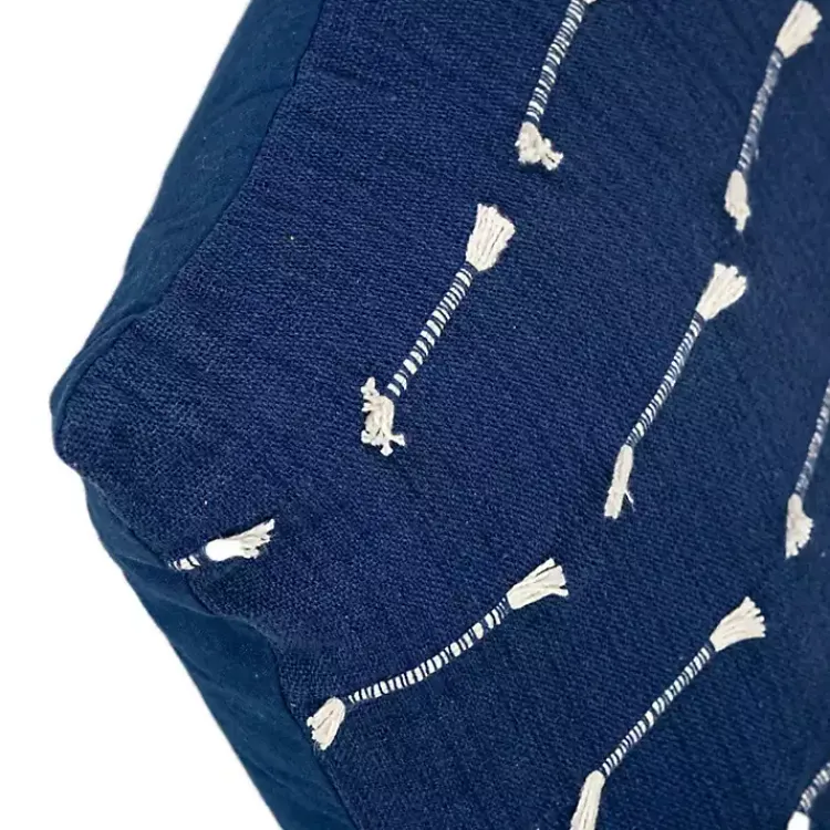 Pillows>Kirklands Home Navy Woven Lines Pillow Blue