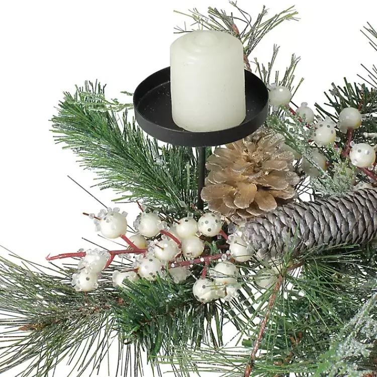 Arrangements & Greenery>Kirklands Home Needle Pine and Berries Centerpiece