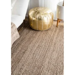 Kirklands Home Neely Jute Hand Woven Area Rug, 8x10 Tan