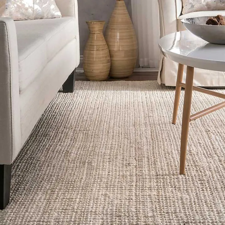 Kirklands Home Neely Solid Jute Area Rug, 5x8 Tan Best