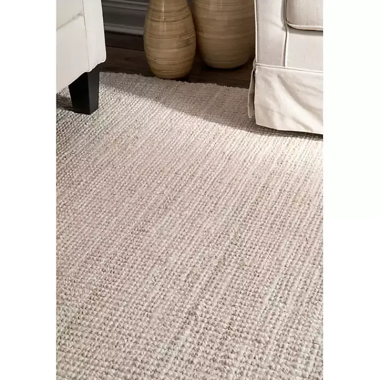 Kirklands Home Neely Solid Jute Area Rug, 5x8 Tan Best
