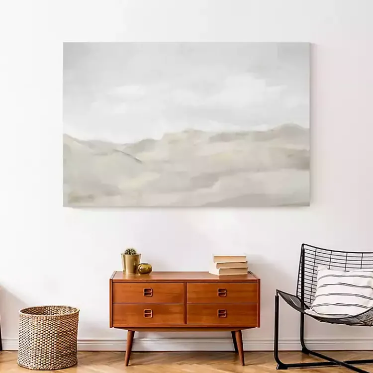Kirklands Home Neutral Abstract Canvas Art Print, 48x32 in. Gray Online