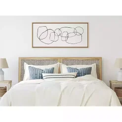 Kirklands Home Neutral Abstract Circles Framed Canvas Art Print Discount