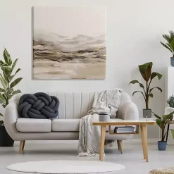 Kirklands Home Neutral Abstract Mountains Canvas Art Print