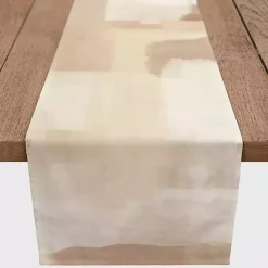 Kirklands Home Neutral Abstract Table Runner, 72 in. Tan Hot