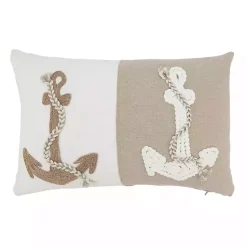 Pillows>Kirklands Home Neutral Anchors of Adventure Lumbar Pillow