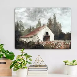 Fall>Kirklands Home Neutral Barn Canvas Art Print, 24x18 in.