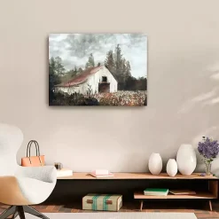 Fall>Kirklands Home Neutral Barn Canvas Art Print, 32x24 in.