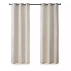 Kirklands Home Neutral Basketweave Curtain Panel Set, 84 in. Tan Online