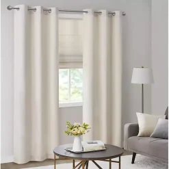 Kirklands Home Neutral Basketweave Curtain Panel Set, 84 in. Tan Online