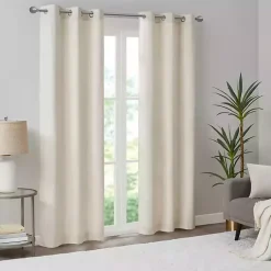 Kirklands Home Neutral Basketweave Curtain Panel Set, 84 in. Tan Online