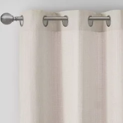 Kirklands Home Neutral Basketweave Curtain Panel Set, 84 in. Tan Online