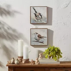 Kirklands Home Neutral Birds Framed Canvas Art Prints, Set of 2 Clearance