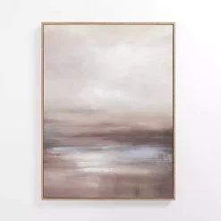Kirklands Home Neutral Brown Abstract Framed Canvas Art Print Hot
