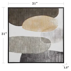 Kirklands Home Neutral Bubbles I Framed Canvas Art Print Discount