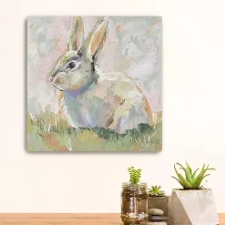 Easter Decorations>Kirklands Home Neutral Bunny Canvas Art Print