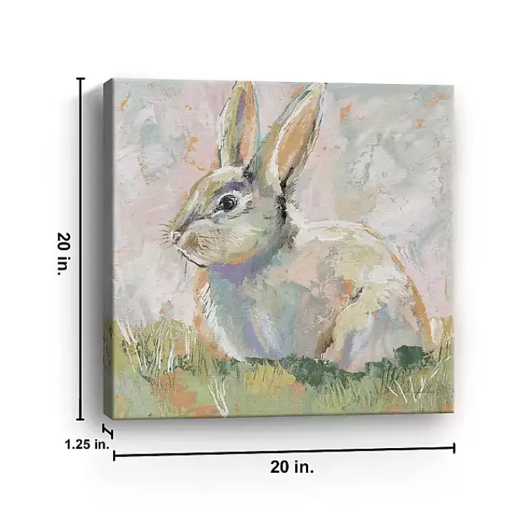 Easter Decorations>Kirklands Home Neutral Bunny Canvas Art Print