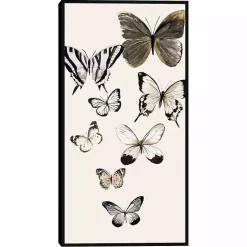 Kirklands Home Neutral Butterflies Framed Canvas Art Print Best