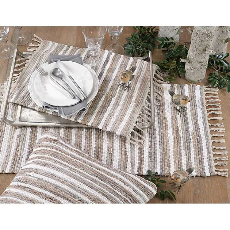 Kirklands Home Neutral Chindi Weave Placemats, Set of 4 Best